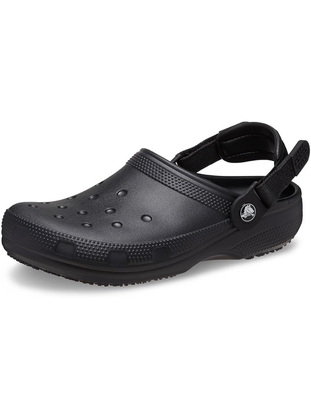Crocs At Work Classic SR Clog Black Slip Resistant M8 W10 Like New